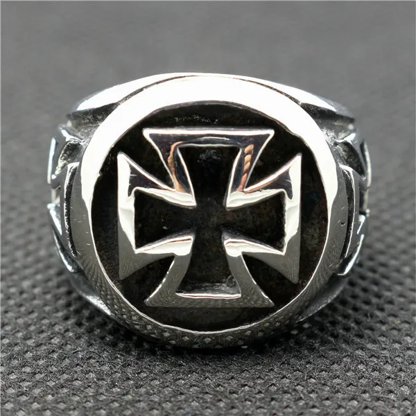 Newest Boys Mens 316L Stainless Steel Jewelry Jesus Cross Ring Factory Price | Украшения и аксессуары