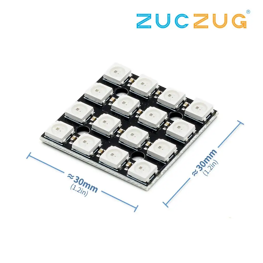 WS2812B 4*4 16-бит полный Цвет 5050 RGB светодиодный светильник Панель для Arduino |