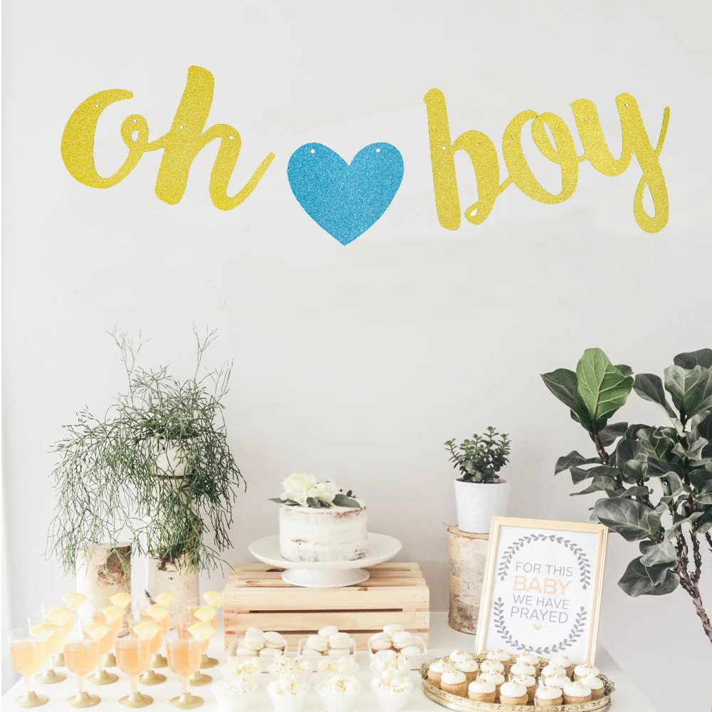 YORIWOO Baby Shower Oh баннер это мальчик или девочка пол раскрыть Bunting гирлянда из флажков