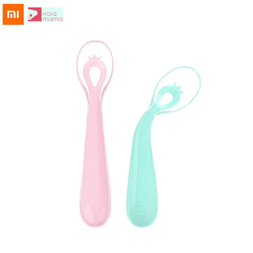 Оригинальная Xiaomi Mijia Kolamama Брендовая детская ложка силиконовая гнущаяся Мягкая