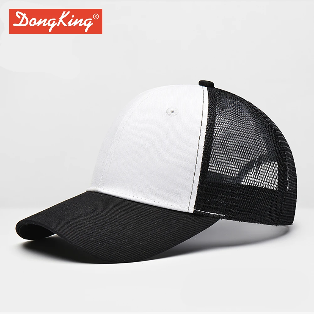 

DongKing, хлопковая кепка для водителя грузовика, повседневная, однотонная, регулируемая, сетчатая бейсболка, Snapback, мужская, женская, взрослая, и...