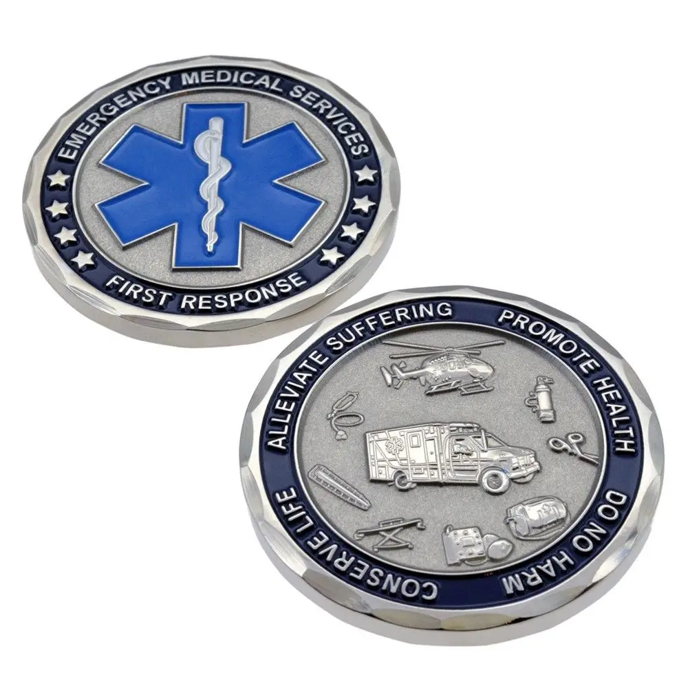 EMS EMT экстренные услуги звезда жизни медицинский спасательный вызов монета 50