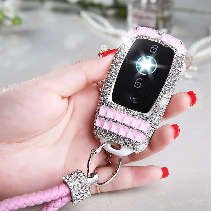 For Mercedes Benz 2016 2017 E200L E300L E320L Car key case shell Diamond Cover Styling Accessories With keyChain Ring | Автомобили и