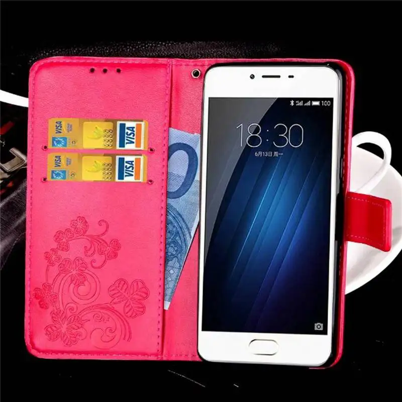 Кожаный чехол для телефона с рисунком чехол-бумажник Meizu M3 Mini Note 3 M3S M5S M5 M6 откидная
