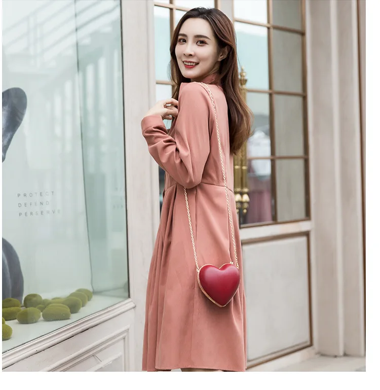 New cute Love Crossbody Tanabata Gift Red Heart Shape Shoulder Bag Lover Chain Female Bag Versatile Funny Bag Bolsa Feminina
