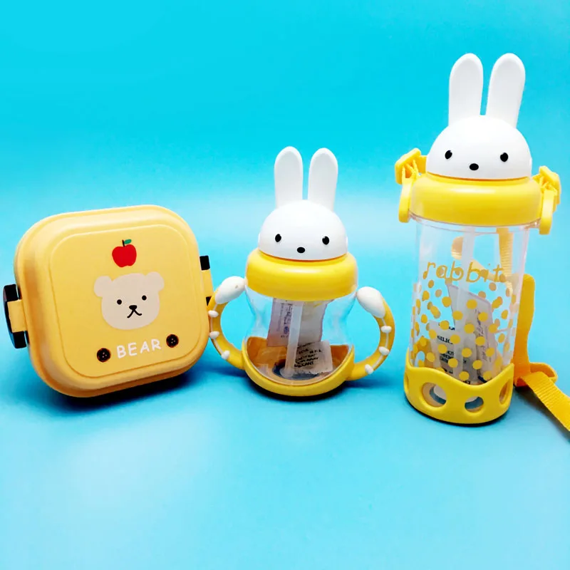 3 шт./компл. новый милый мультяшный двухуровневый Ланч бокс Bento Lunchbox детский