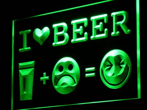 I934 I Love Beer Happy Face Декор бара паба светильник вые знаки ВКЛ./ВЫКЛ. 20 + цветов 5