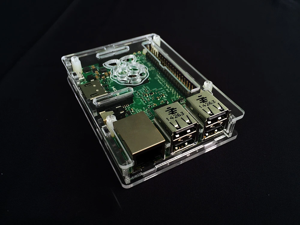Бесплатная доставка 5 шт. новый супер тонкий акриловый чехол для raspberry pi 3