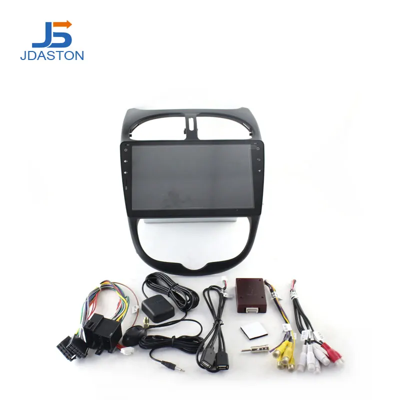 JDASTON Android 10 0 Автомобильный DVD плеер для Peugeot 206 мультимедиа видео WIFI GPS навигация 1 Din