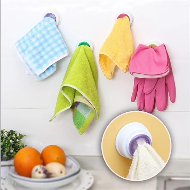

1PCS Kitchen Gadgets Wash Cloth Clip Holder Dish Clout Storage Rack Home Bathroom Hand Towel Racks Clips Kitchen Accessories.Q