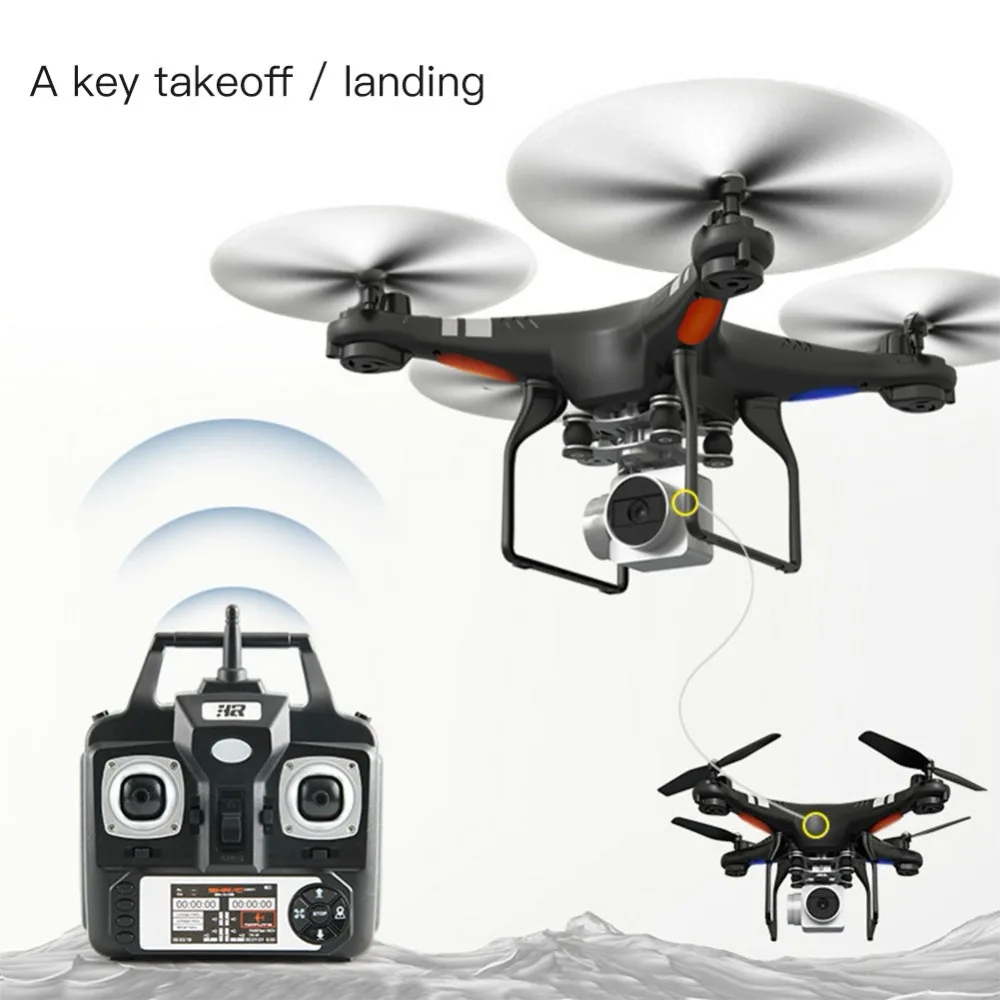 Lensoul Дрон 4 канала 2,4 ГГц 2MP HD камера светодиодный освещения 6-Axis Gyro 360 градусов Роллинг Квадрокоптер комплект высота удаленного Бла(беспилотный летательный аппарат