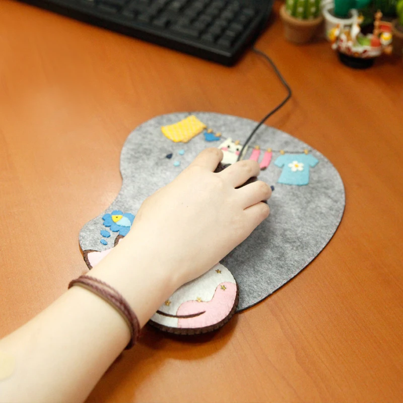 Ручной работы ручная работа Мышь коврик швейная ткань арт шитье защита запястья