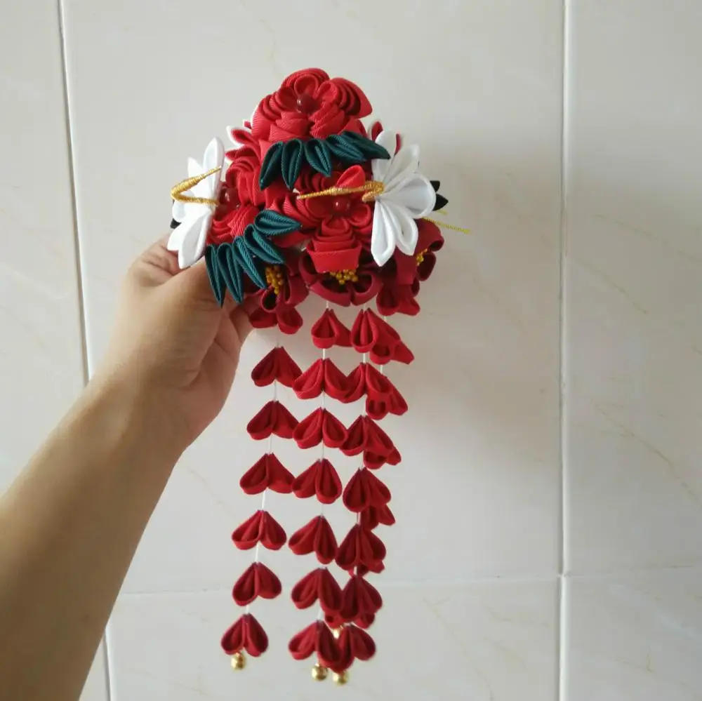 LALAVARA азиатские заколки kanzashi Sakura Lucky birds аксессуары для волос Свадебные Заколки Для Волос