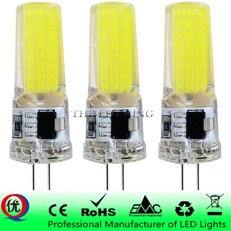 1 шт./партия низкая цена G4 светодиодный лампочка SMD COB AC DC 12 В 220 3 Вт 7 10 затемнения G9