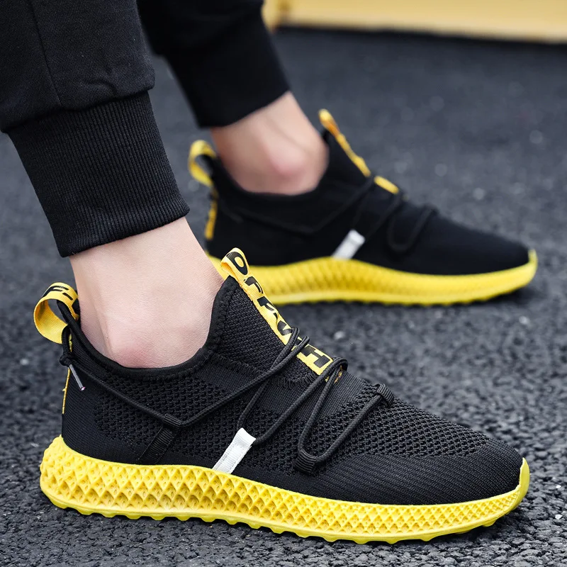 Модная мужская обувь кеды из легкой сетчатой ткани дышащая повседневная