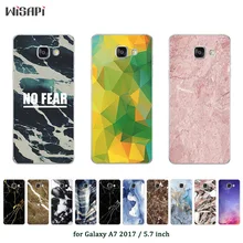 Чехол для Samsung Galaxy A7 2017 A720F мягкий силиконовый чехол с мраморным