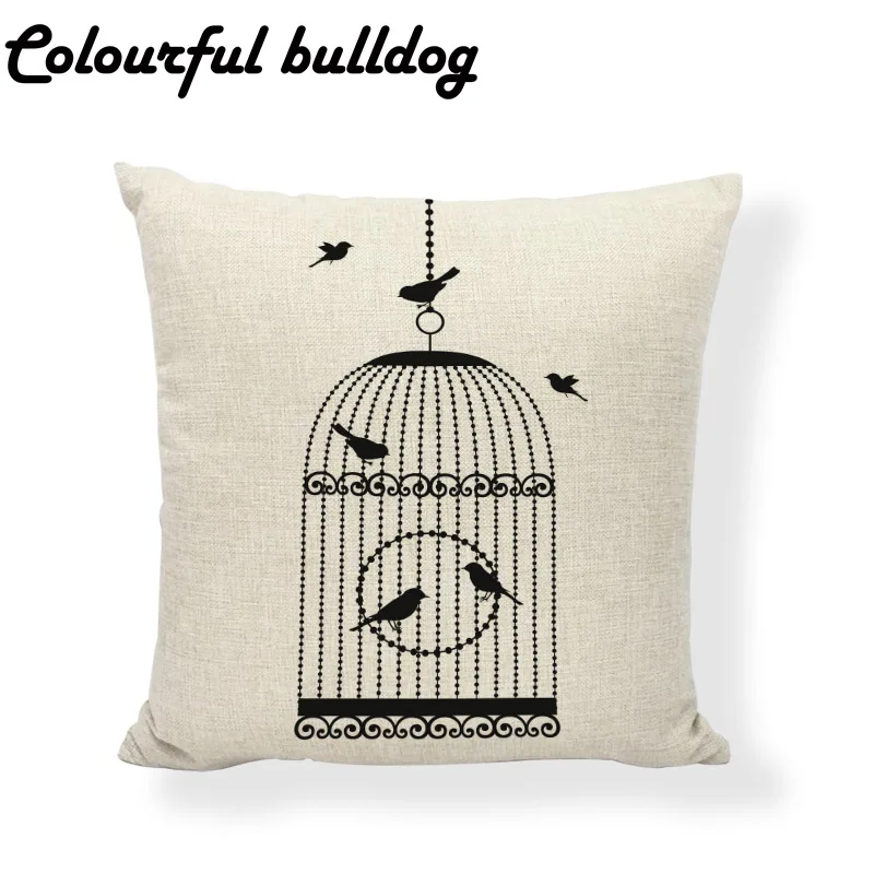 Наволочка черная бежевая и серая 17 дюймов квадратная светильник|cushion cover|cushion cover