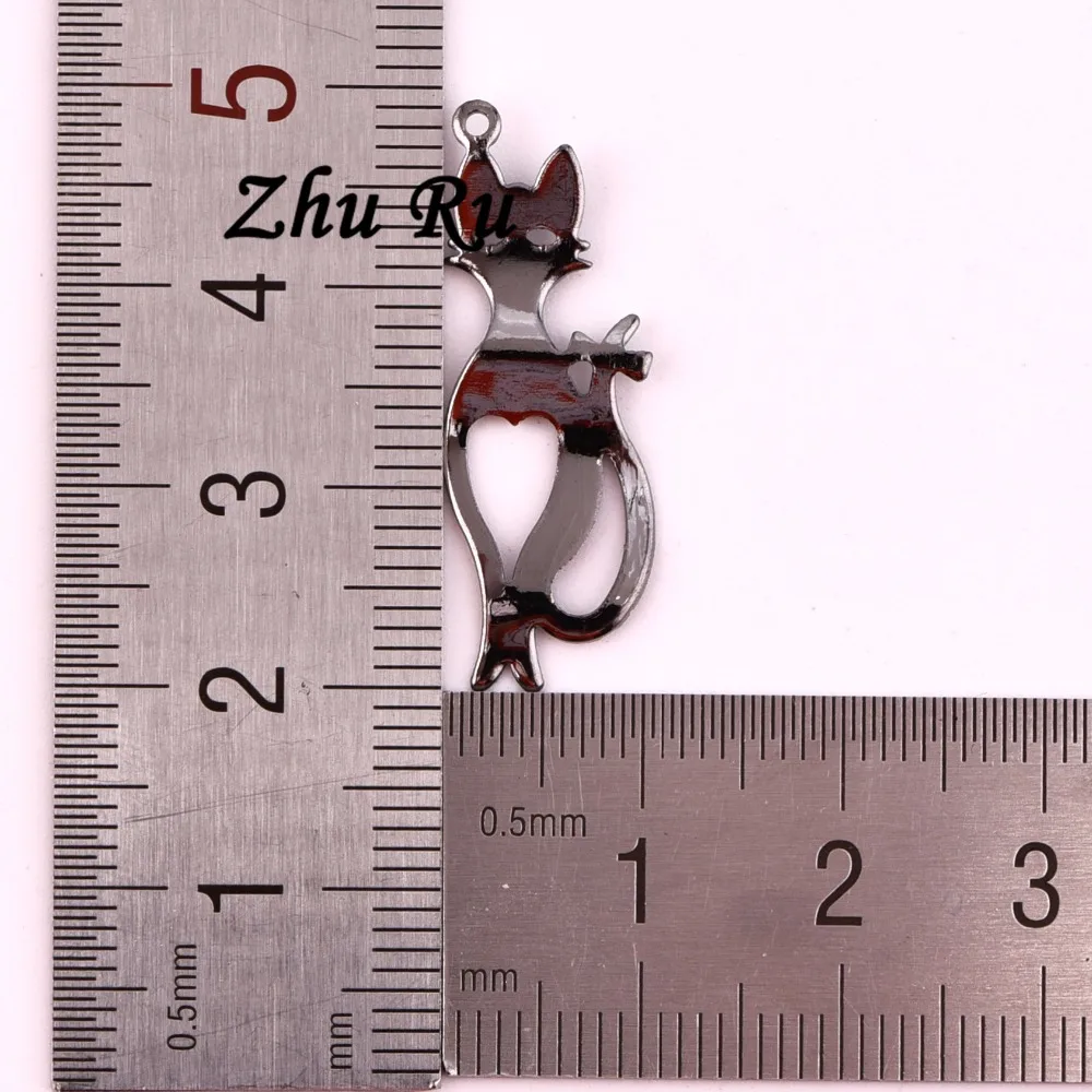 ZHU RU 20 шт./лот 29 5*10 мм милый котенок защита животных домашний Кот Let's Make