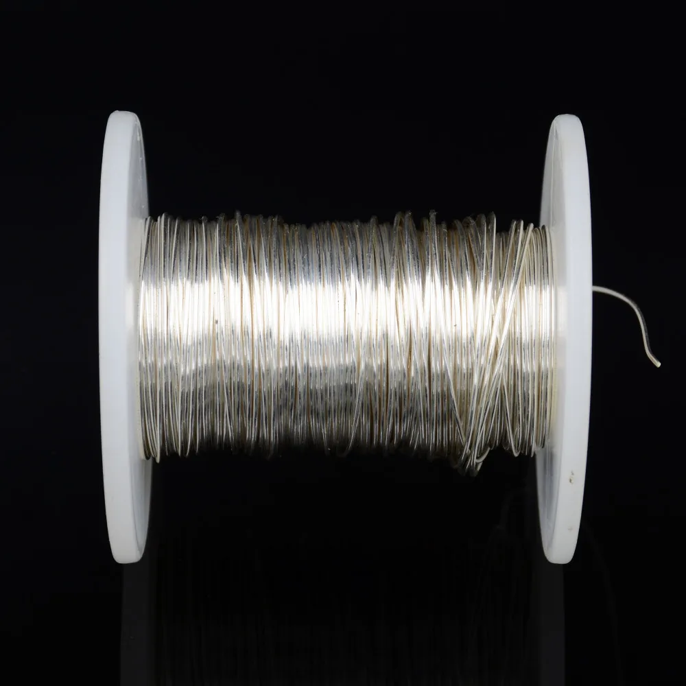 Hi Fi аудио наушники высокой чистоты однотонный чистый серебристый кабель для