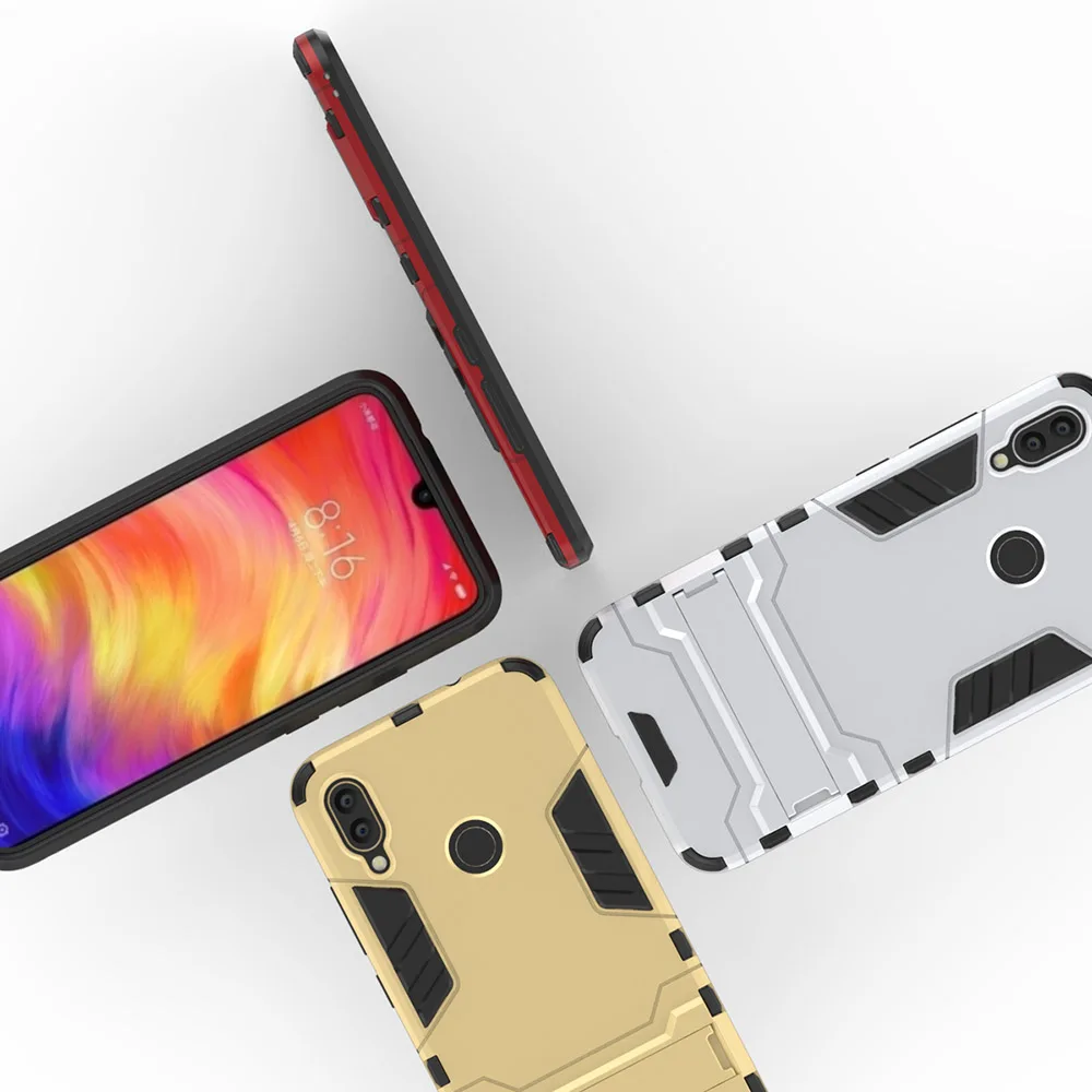 2019 Новый чехол для телефона Xiaomi Redmi Note 7 4 ГБ 64 гибридный жесткий глобальная версия