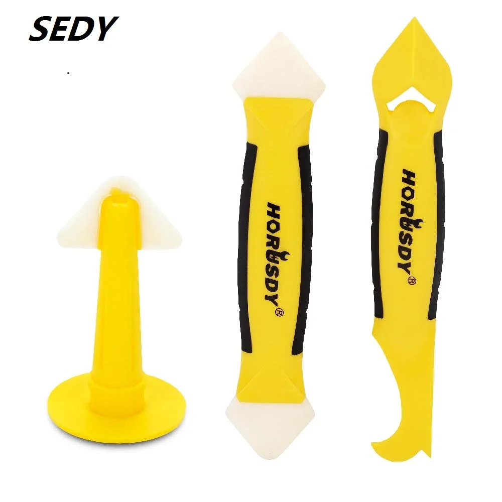 

2022-SEDY 3pcs Silicone Scraper Caulking Grouting Tool Sealant Finishing Cleaning Kit Kitchen Window Cleaner Scrapers Set Caulk