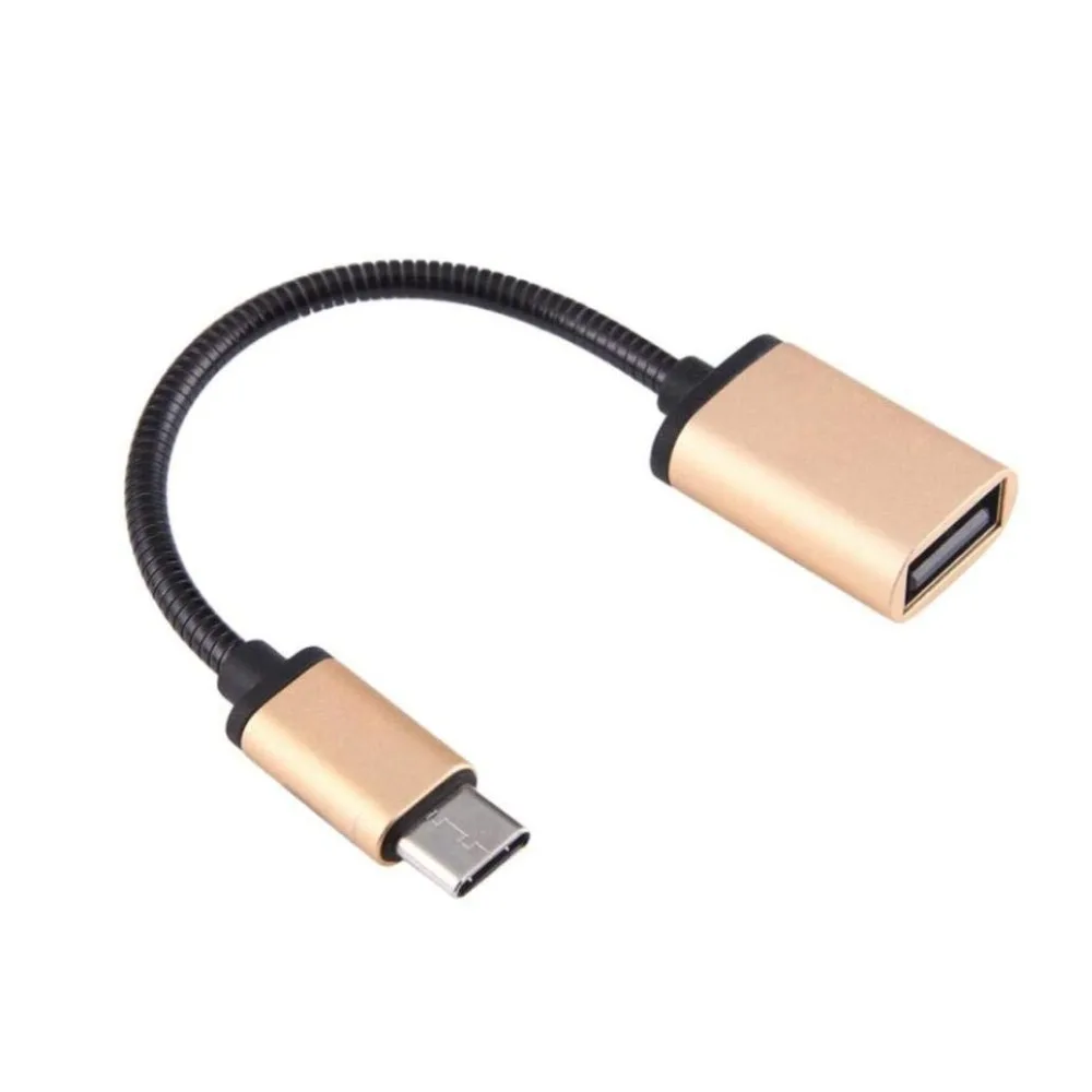 Металлический USB C 3 1 Тип папа к Женский OTG Кабель-адаптер для синхронизации данных