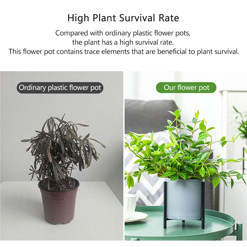 Baffect скандинавский Настольный керамический цветочный горшок с деревянным