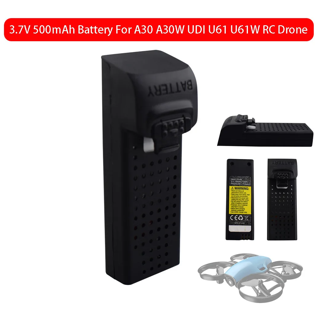 Аксессуары для дрона литиевая батарея 3 7 В 500 мАч A30 A30W UDI U61 U61W четырехосевой