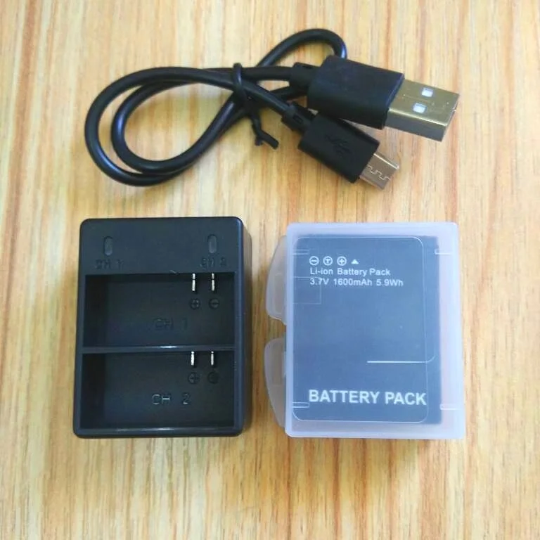 Gopro Hero 3+ Аккумулятор 3,7 в AHDBT-301 Зарядное устройство USB двойное зарядное устройство чехол для батареи для GOPRO3 AHDBT302 аксессуары для экшн-камеры - Цвет: 1charger 1battery