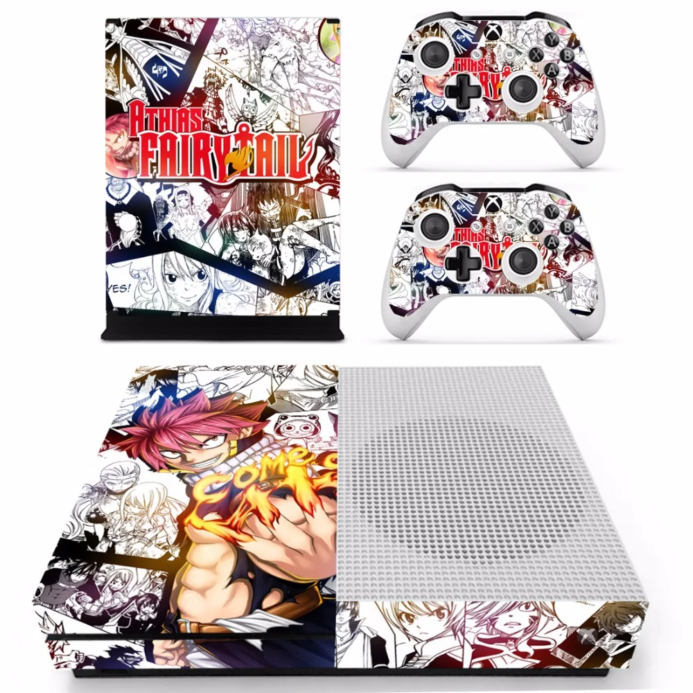 Стикеры в стиле аниме Fairy Tail для консоли Microsoft Xbox One S и 2 контроллера виниловые s |