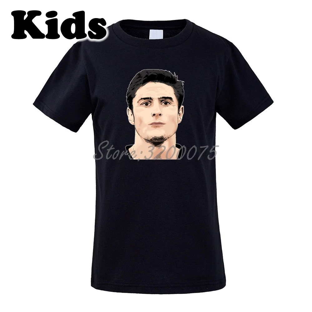 Детская футболка с надписью Javier Zanetti San Capitano 4 Argentina Legend круглым вырезом для