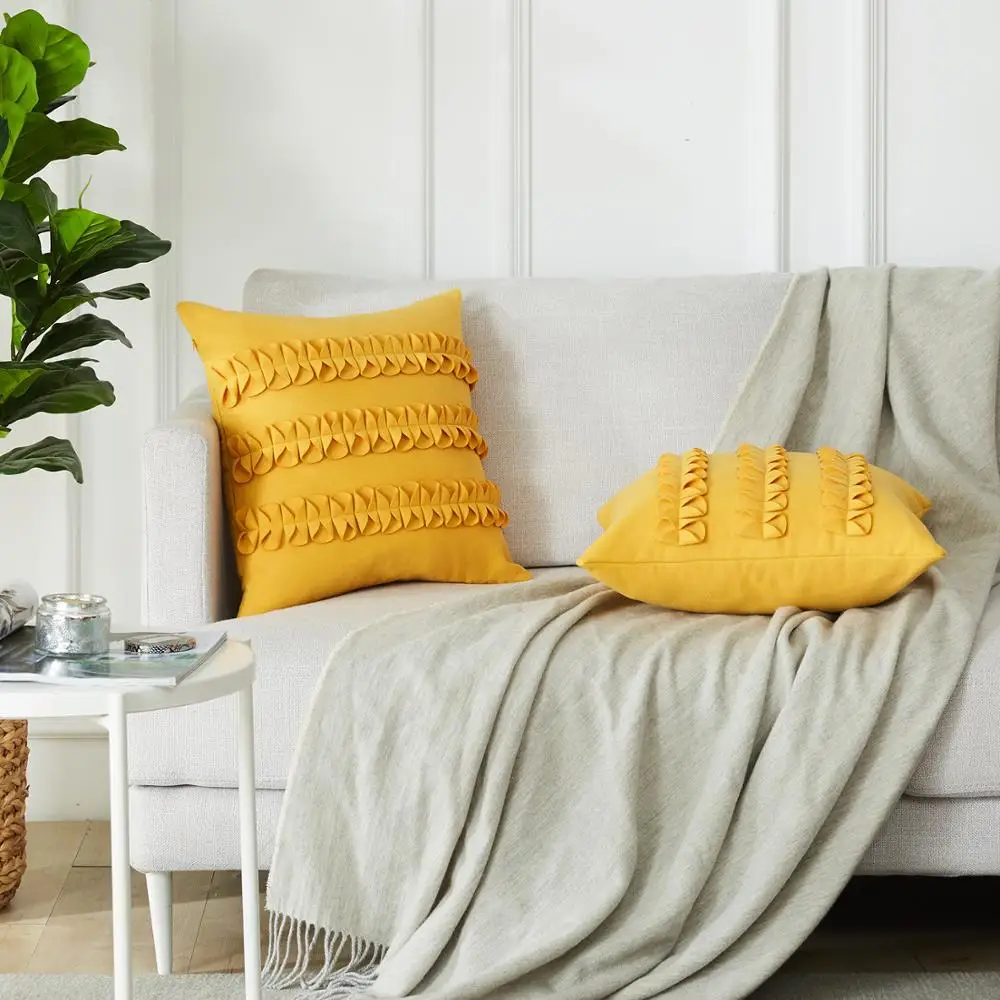 Шерстяной Чехол для подушки декоративный Роскошный чехол с бантом милый