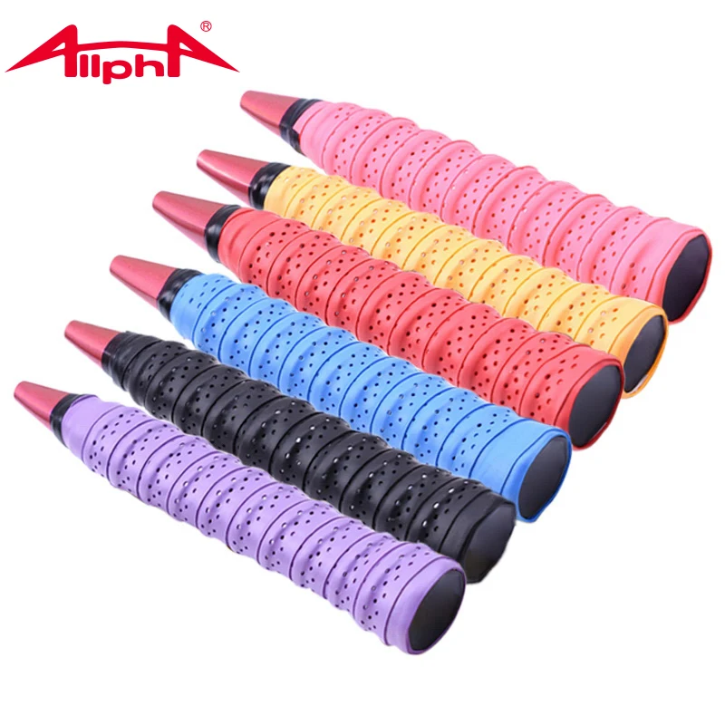 

Allpha 10pcs/lot Tennis Overgrip 0.7mm EVA Perforated Stick Grips Sweatband Breathable Badminton Basic Grip Tape A3-EVA