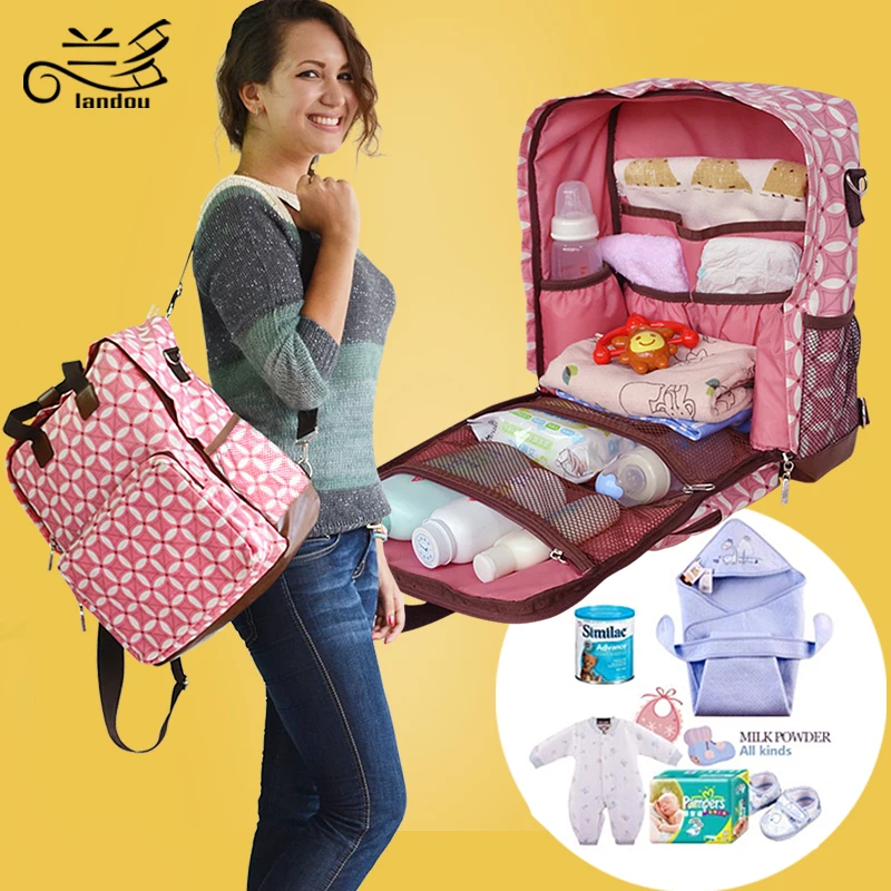 Модная Большая вместительная водонепроницаемая сумка для подгузников