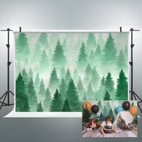 beipoto christmas backdrops photography watercolor forest pine tree photo background baby kids summer studio prop party decor