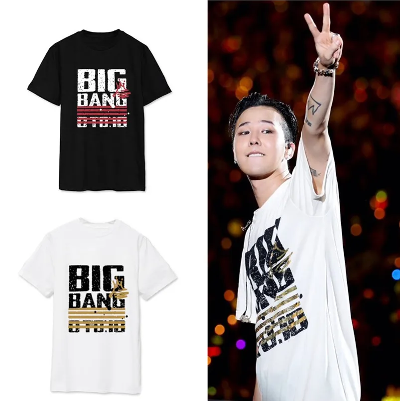 Kpop альбом BIGBANG Сделано Красный мешалка футболка с коротким рукавом О образным