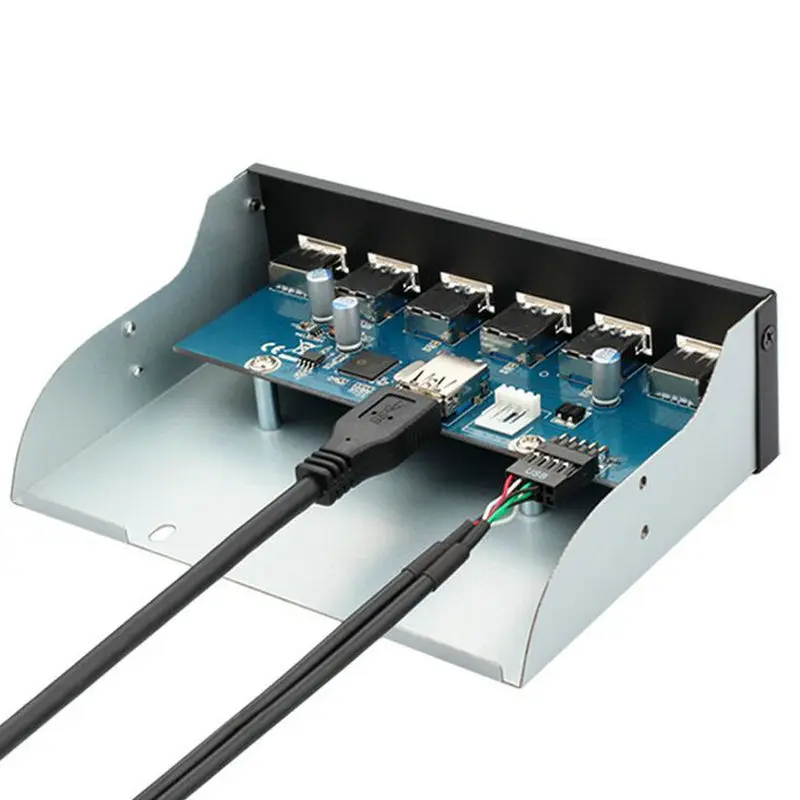Грейт-к 19Pin+ 9Pin 2 порта USB2.0+ 4 порта USB 3,0 концентратор Передняя панель комбинированный кронштейн адаптер для рабочего стола внутренний 3," CD DVD rom