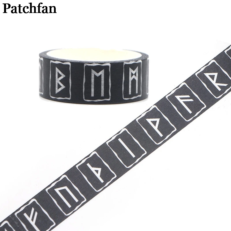 Patchfan Vikings руны винтажный альбом книга Забавный DIY Скрапбукинг дети клей васи маскирующая Лента Печатный узор наклейки a1984