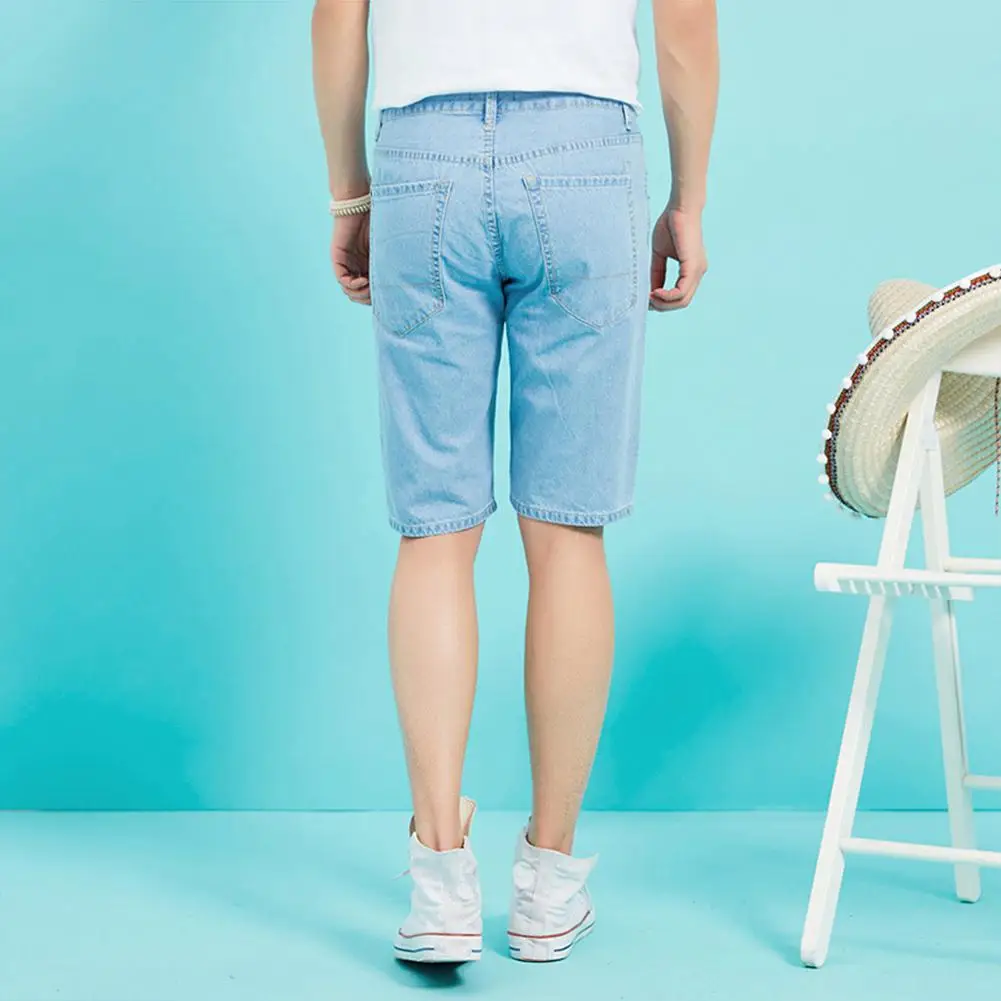 Yfashion мужские джинсовые шорты летние дышащие Хлопковые Штаны спортивные штаны