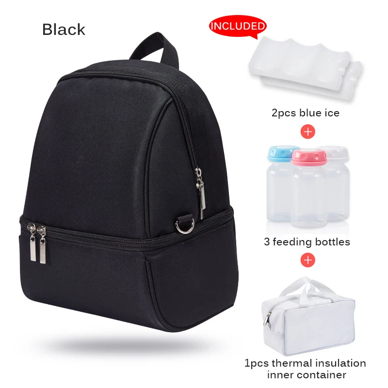 Black ABOUTBABY Новая модная бутылка Сумка сохраняющая свежесть изоляция сумка для пеленок Термосумка для бутылок держатель для детской бутылочки подогреватель молока - Цвет: Black