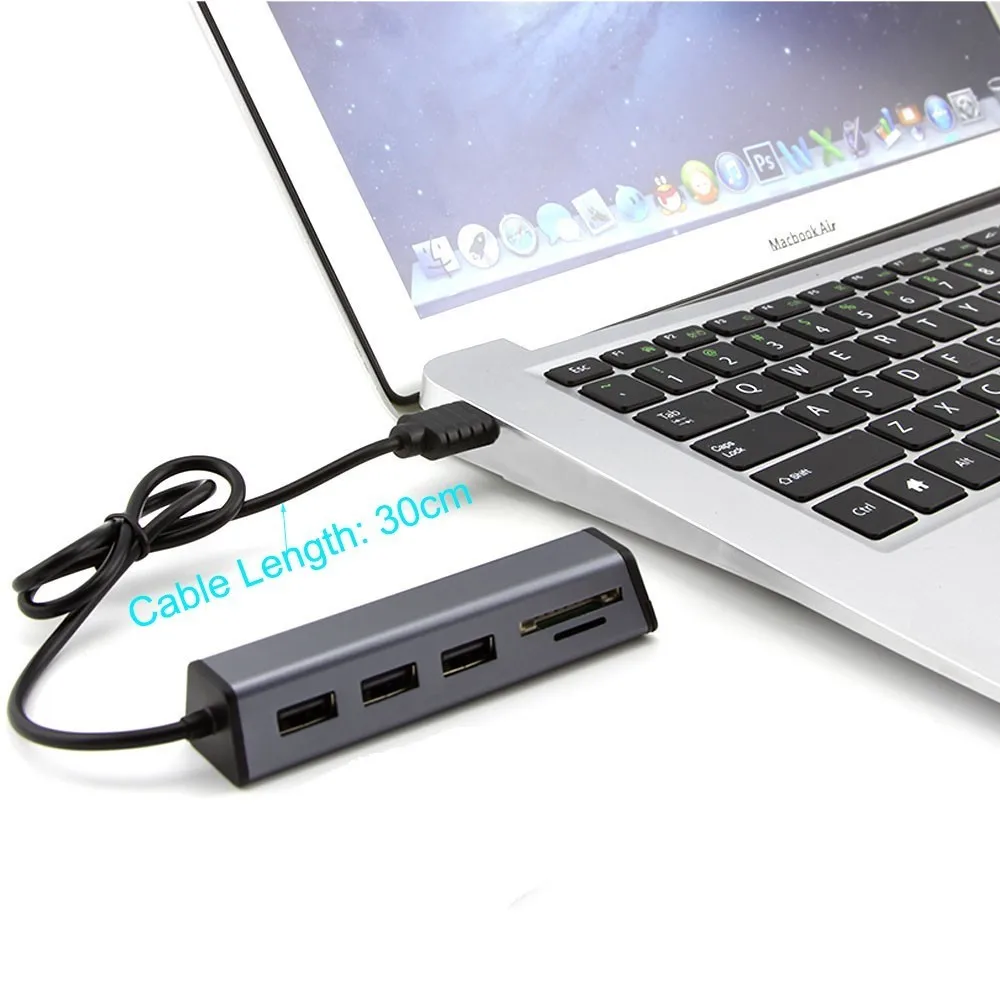 Хаб CHYI USB Type C с 3 портами 2 0 картридером SD/TF держатель для телефона Micro OTG