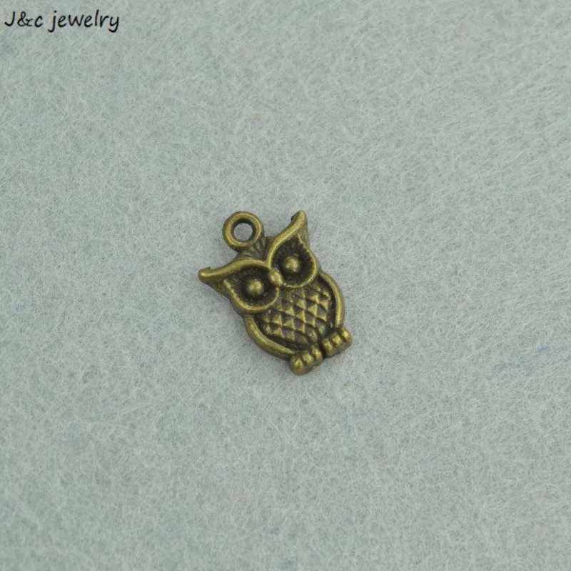 

20Pcs vintage Antique Bronze Charms diy Bracelet Necklace owl Pendant 17*12mm D117