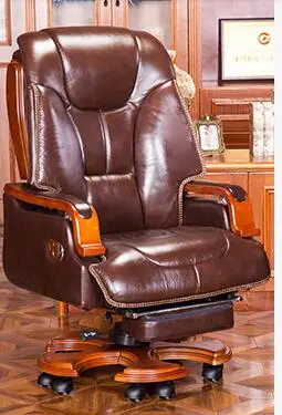Регулируемое офисное кресло семейное из воловьей кожи большой класс массажное