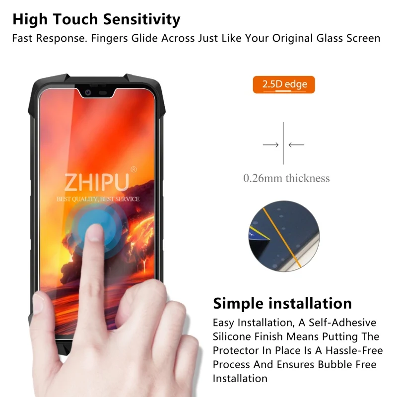 2 шт. закаленное стекло для Blackview BV9700 Pro Защитное экрана 2.5D 9H Премиум Закаленное