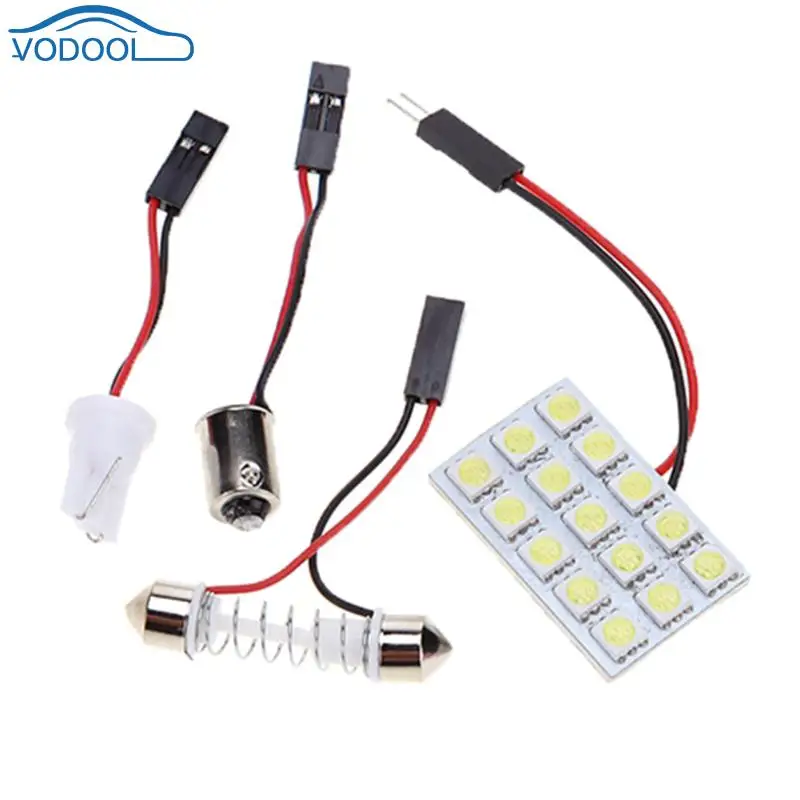 5050 15SMD автомобильный внутренний светильник светодиодный белый свет T10 гирлянда