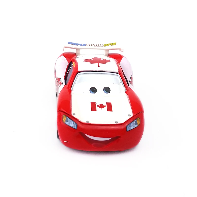 Disney Pixar Cars No.95 Lightning Mcqueen Канада узор Металл литье под давлением игрушечный