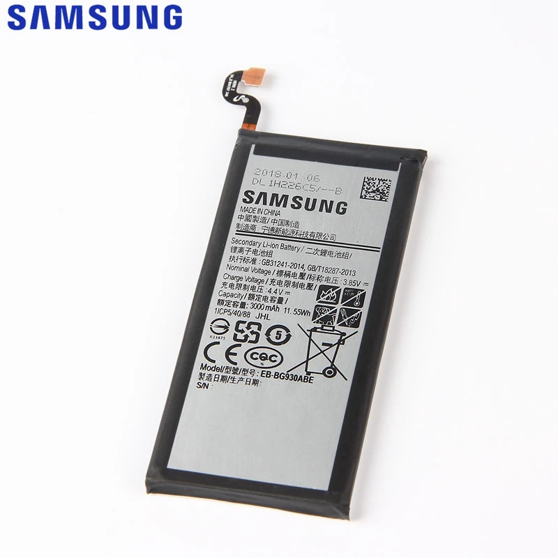 Оригинальная замена samsung Батарея для Galaxy S7 SM-G9300 G9300 G930F G930A G9308 EB-BG930ABA EB-BG930ABE 3000 мА-ч