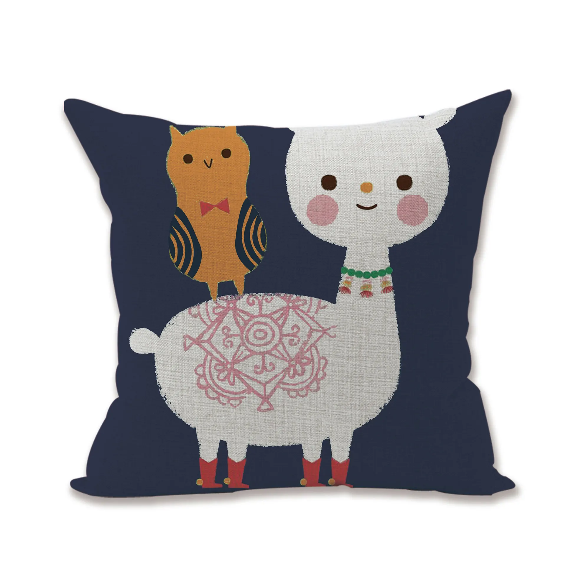 45*45cm Deer Sheep Dog Cases Linen Pillow Cover Animal Pattern Home Custom Pillowcase Case | Дом и сад