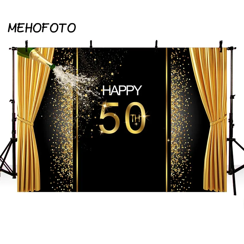 Фон для фотосъемки с изображением праздвечерние баннера на тему 50 го дня