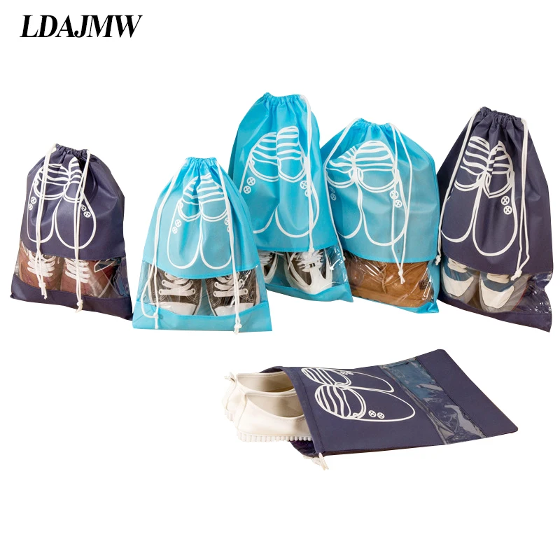 

LDAJMW 10pcs Travel Storage Bag Portable Organizer Bags Shoe Sorting Pouch Dustproof Cover Shoe Bag